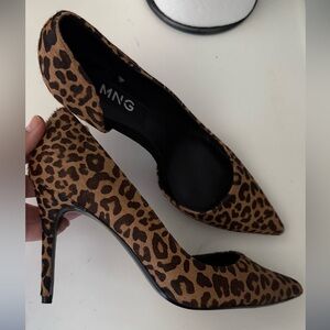 MANGO MNG Leopard Heels size 39